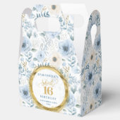 Doux 16 Ballotins Aquarelle bleu clair Fleurs (Ouvert)