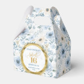 Doux 16 Ballotins Aquarelle bleu clair Fleurs (Verso)