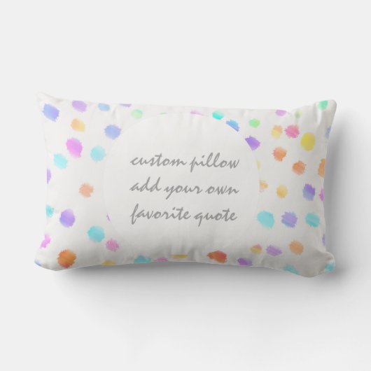 doux ajouter votre propre devis aquarelle coussin (Verso)