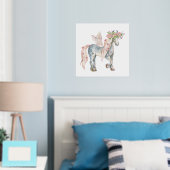 Doux avec ailes et fleurs Décoration (In situ (chambre))