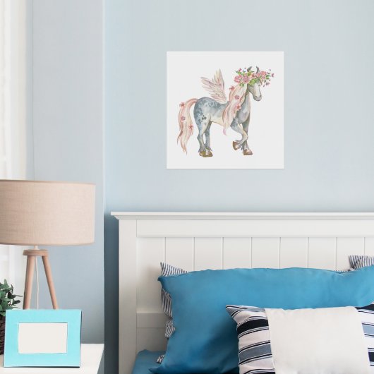 Doux avec ailes et fleurs Décoration (In situ (chambre))