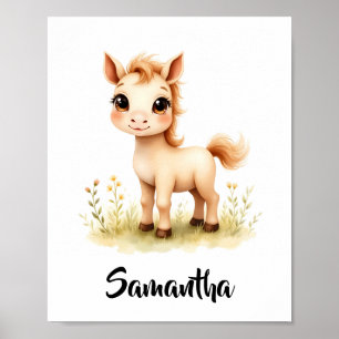 Doux bébé cheval décoration personnalisée pour la