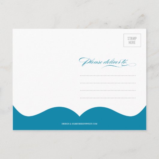 Doux Caché Enregistrer La Date Carte Postale - Tur (Dos)