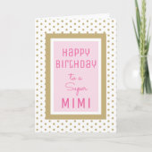 Doux ! Carte d'anniversaire Super Mimi (Devant)