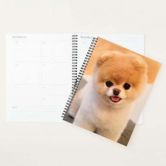 Doux Charming Poméranien Unique Planner (Devant avec enveloppe)