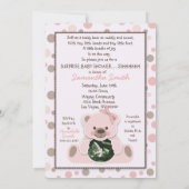 Doux comme carte d'invitation de fille d'ours de (Dos)