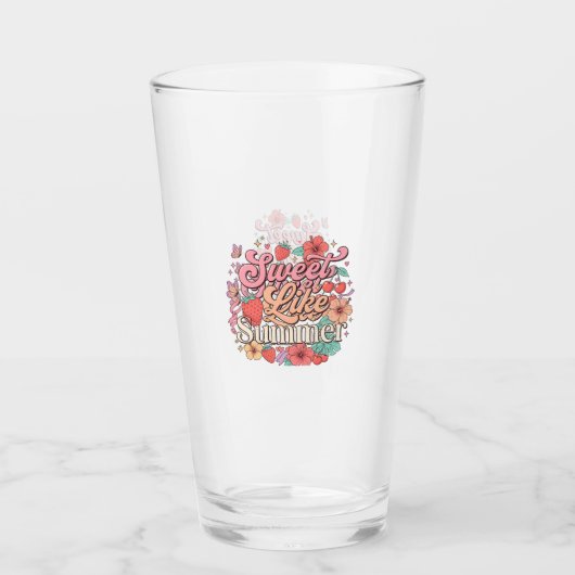 Doux comme l'été Verre clair aux fruits et fleurs (Devant)