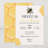 Doux comme peut l'être une invitation de baby show (Devant / Derrière)