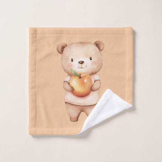 Doux comme un ours à la pêche (Gant de toilette)