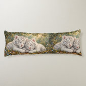 Doux Coussin Corps de Jeunes Tigres Blancs – Faune (Dos)