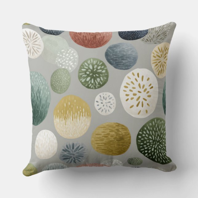 Doux Coussin de Jet en Aquarelle Botanique – 2 Mod (Verso)