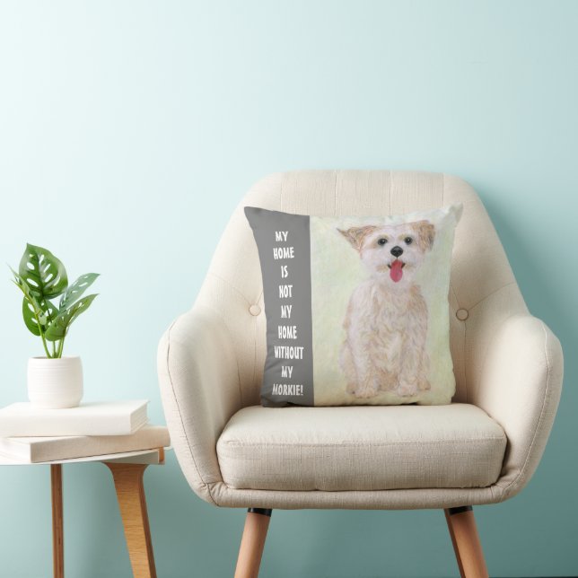 Doux Coussin de Maison Morkie (Chaise)