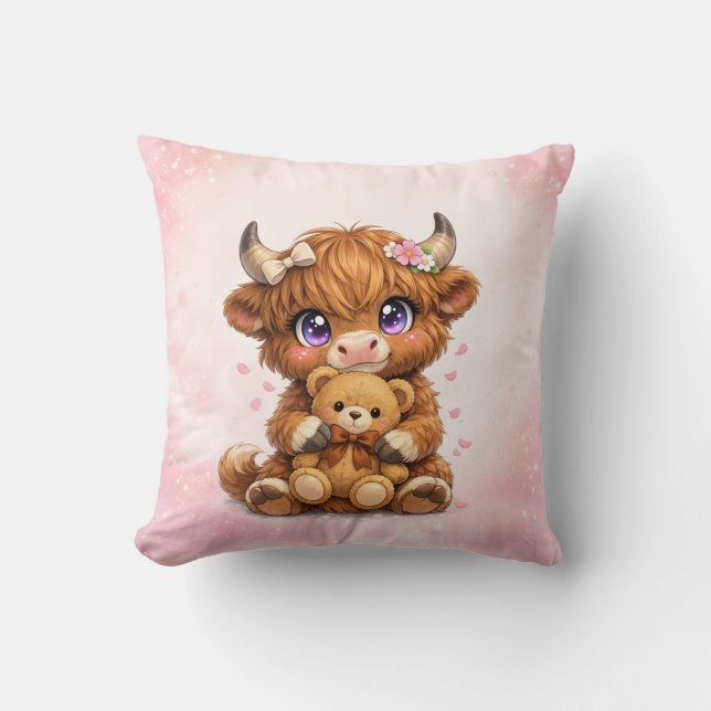 Doux Coussin de Taureau des Highlands Mignon (Recto)