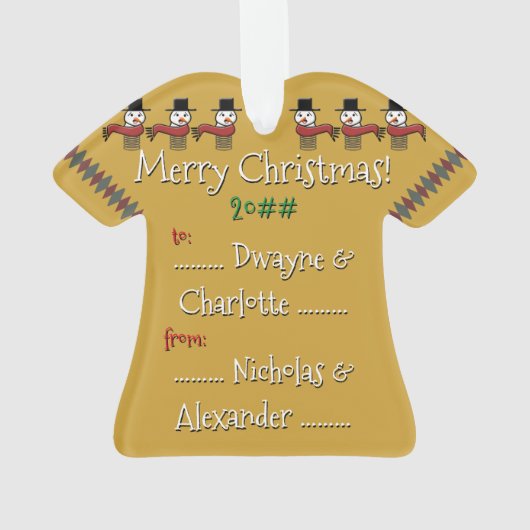 Doux de Noël moche Penguin Gold - Personnalisé (dos)