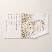 Doux design de bébé lapin avec champs de données d (Serviette à main)