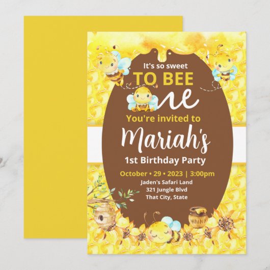 Doux d'être un invitation (Devant / Derrière)