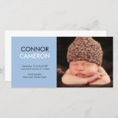 Doux Faire-part de naissance bébé de simplicité - (Devant / Derrière)