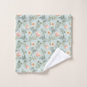 Doux fleurs d'aquarelle & ensemble de serviettes d (Gant de toilette)