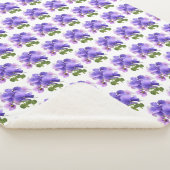 Doux fleurs de pensée lavande - Plaid Sherpa (3/4)