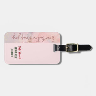 Doux foi. Reap joy - étiquette bagage