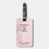 Doux foi. Reap joy - étiquette bagage (Dos Vertical)