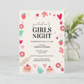 Doux Invitation de Galentines Day Donuts Friandise (Debout devant)