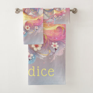 Doux Jaune Floral Fairy Princess Girls Custom