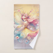 Doux Jaune Floral Fairy Princess Girls Custom (Serviette à main)