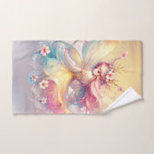 Doux Jaune Floral Fairy Princess Girls Custom (Serviette à main)