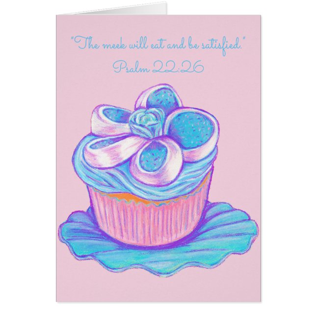 Doux mangez et soyez Satisfied~Scripture~Cupcake (Devant)