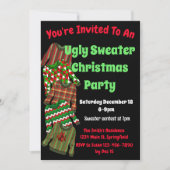 Doux moche Invitation de Noël pour la fête de vaca (Devant)