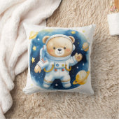 Doux Ours Astronaute de l'Espace Coussin de Jet (Couverture)
