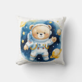 Doux Ours Astronaute de l'Espace Coussin de Jet (Recto)