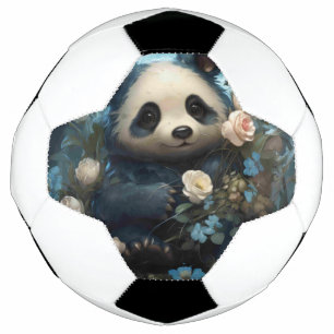 Doux Ours De Panda Chez Les Roses De La Jungle