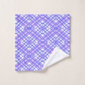 Doux Pastel Purple Bleu Plaid Personnaliser Monogr (Gant de toilette)
