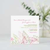 Doux Pink Dandelions Fleur Printemps Invitation de (Debout devant)