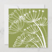 Doux Pink Dandelions Fleur Printemps Invitation de (Dos)