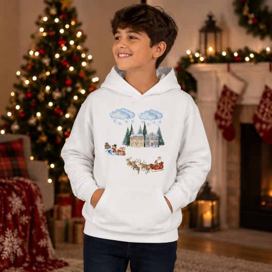 Doux pull à capuche pour enfants pour les fêtes
