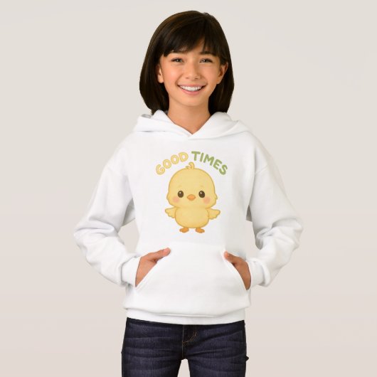 Doux Pullover À Graphisme De Poussin Jaune (Devant entier)