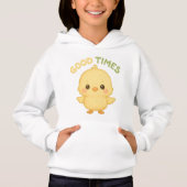 Doux Pullover À Graphisme De Poussin Jaune (Devant)