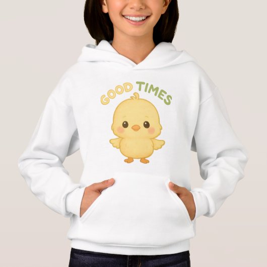 Doux Pullover À Graphisme De Poussin Jaune (Devant)