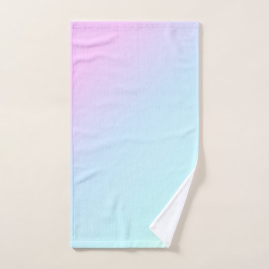 Doux rose et bleu (Serviette à main)