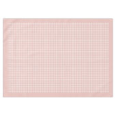 Doux Rose Gold Plaid Nappe pour événements (Devant (Horizontal))