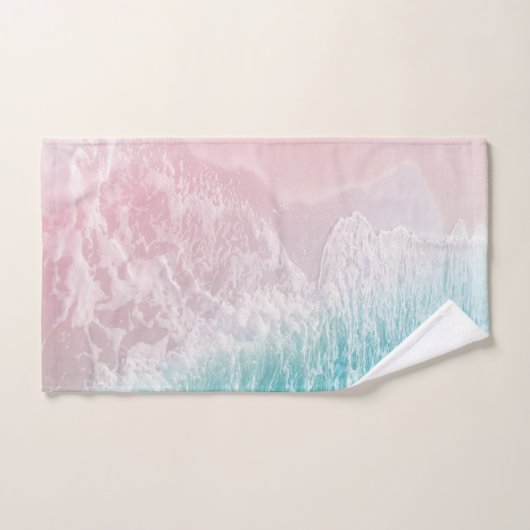 Doux Rose Turquoise Ocean Dream #1 #water  (Serviette à main)