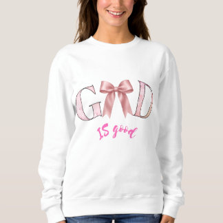 Doux Sweatshirt Rose Dieu Est Bon Esthétique