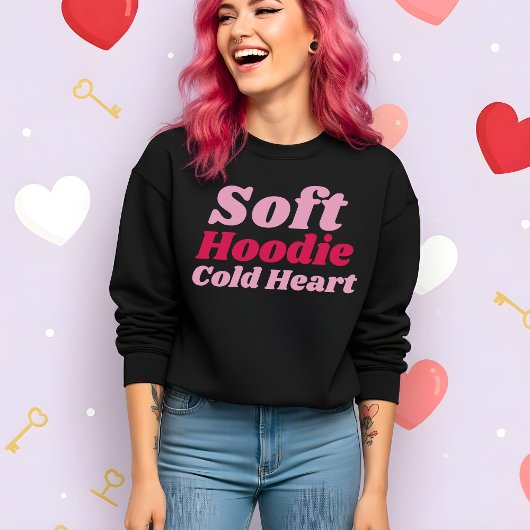 Doux Valentin Sweat à capuche doux Cold Heart Swea