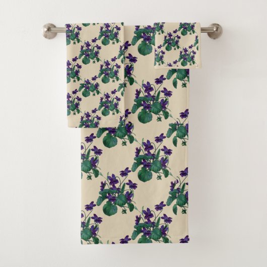 Doux Violets Serviettes de bain (En situation)