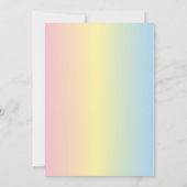 Douze ans fêtés dans des tons pastel & Invitation (Dos)