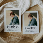 Douze Carrés Photo Invitation d'anniversaire