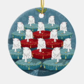 Douze chats qui tambourinent... Ornement (double f (Devant)